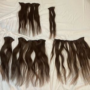 5 piece medium brown sew in hair extensions